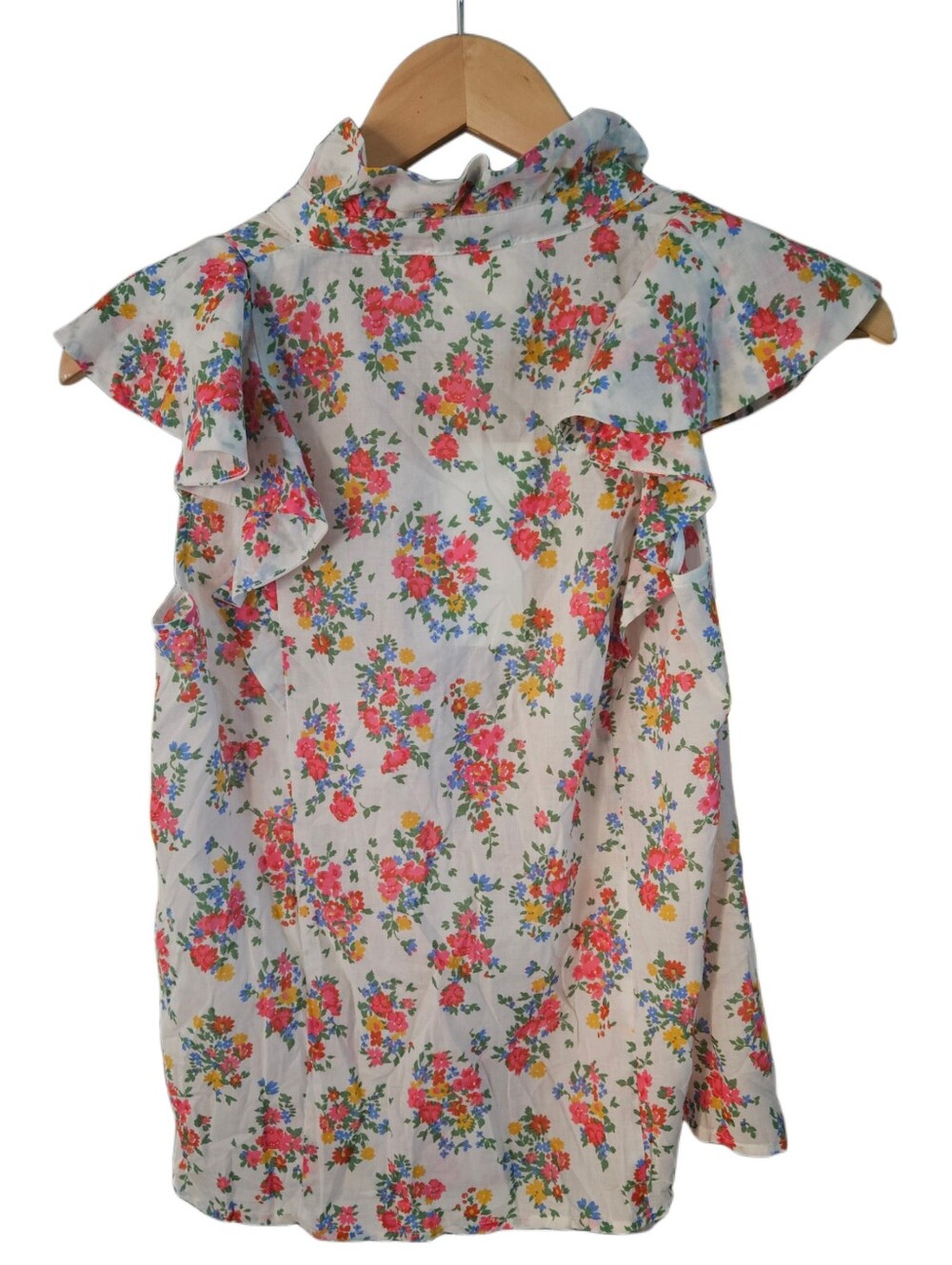 NWT Sézane Ruffled Floral Sleeveless Blouse / Top - Picture 9 of 13